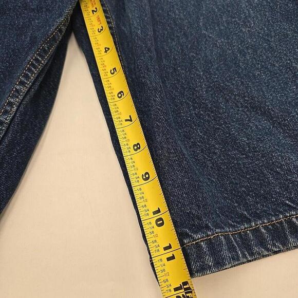 Vintage Y2K Anchor Blue BAGGY Skate Light Wash Denim Blue Jean Shorts Mens 31 - Picture 8 of 15